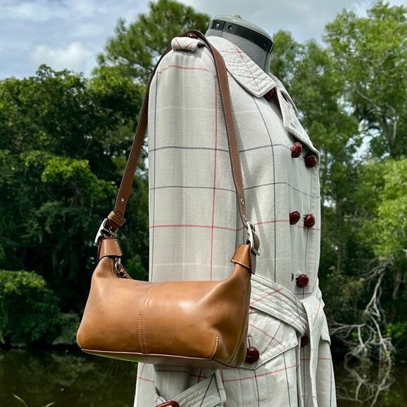 COACH Vintage Soft Legacy Demi Hobo 9564 Burnished Camel Adjustable Strap - Picture 6 of 14